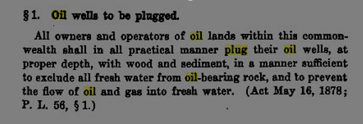 A 1878 book cliping describing how a well should be plugged.